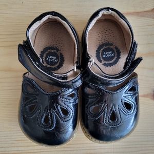 Livie and Luca Black Petal MaryJanes